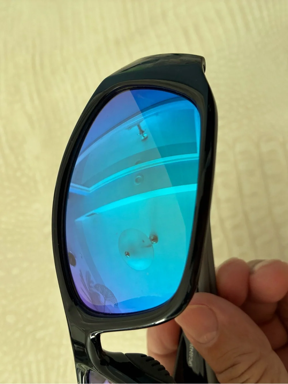 Piranha Men's Black Sunglasses with Blue Mirrored Lenses